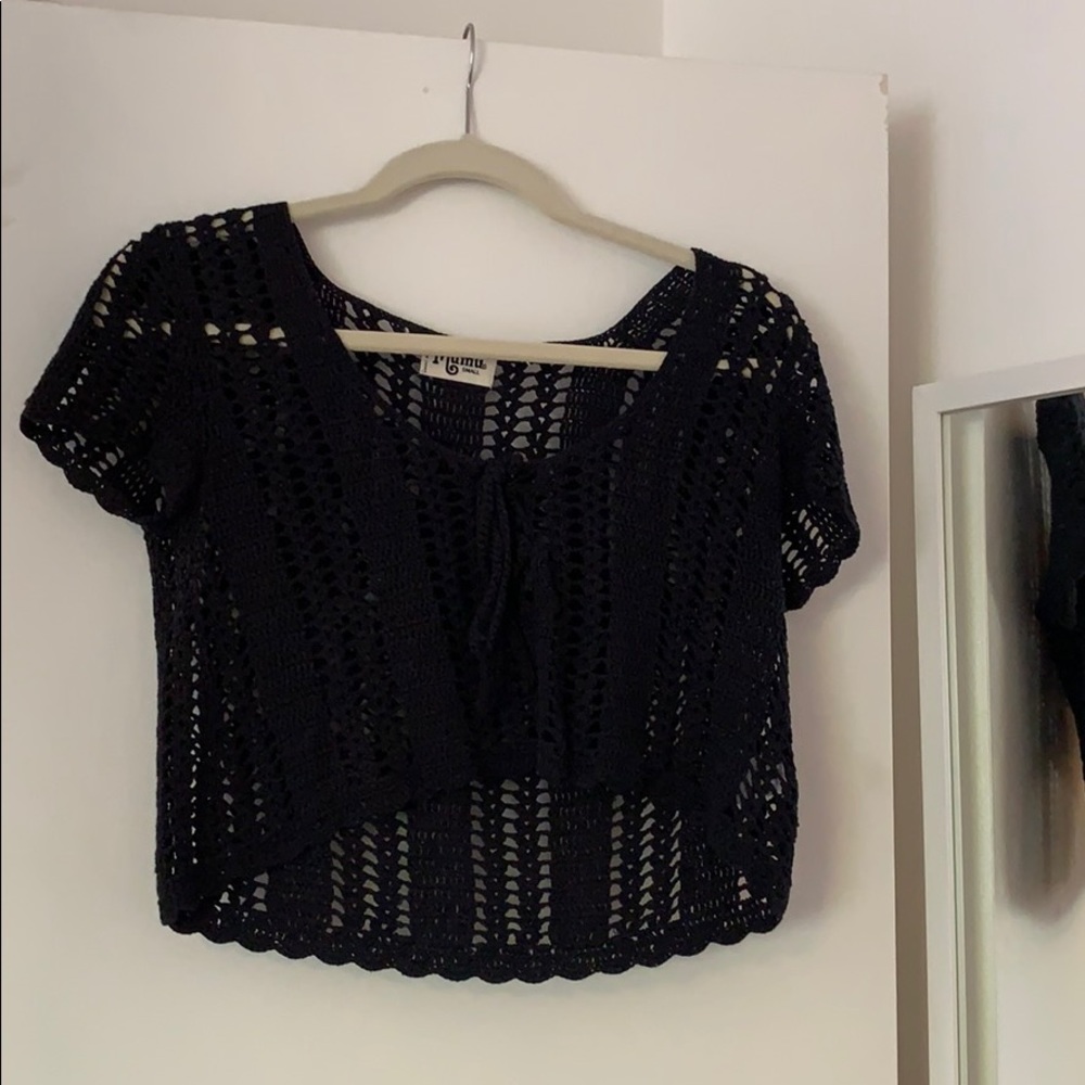 Show me your mumu crop knit top